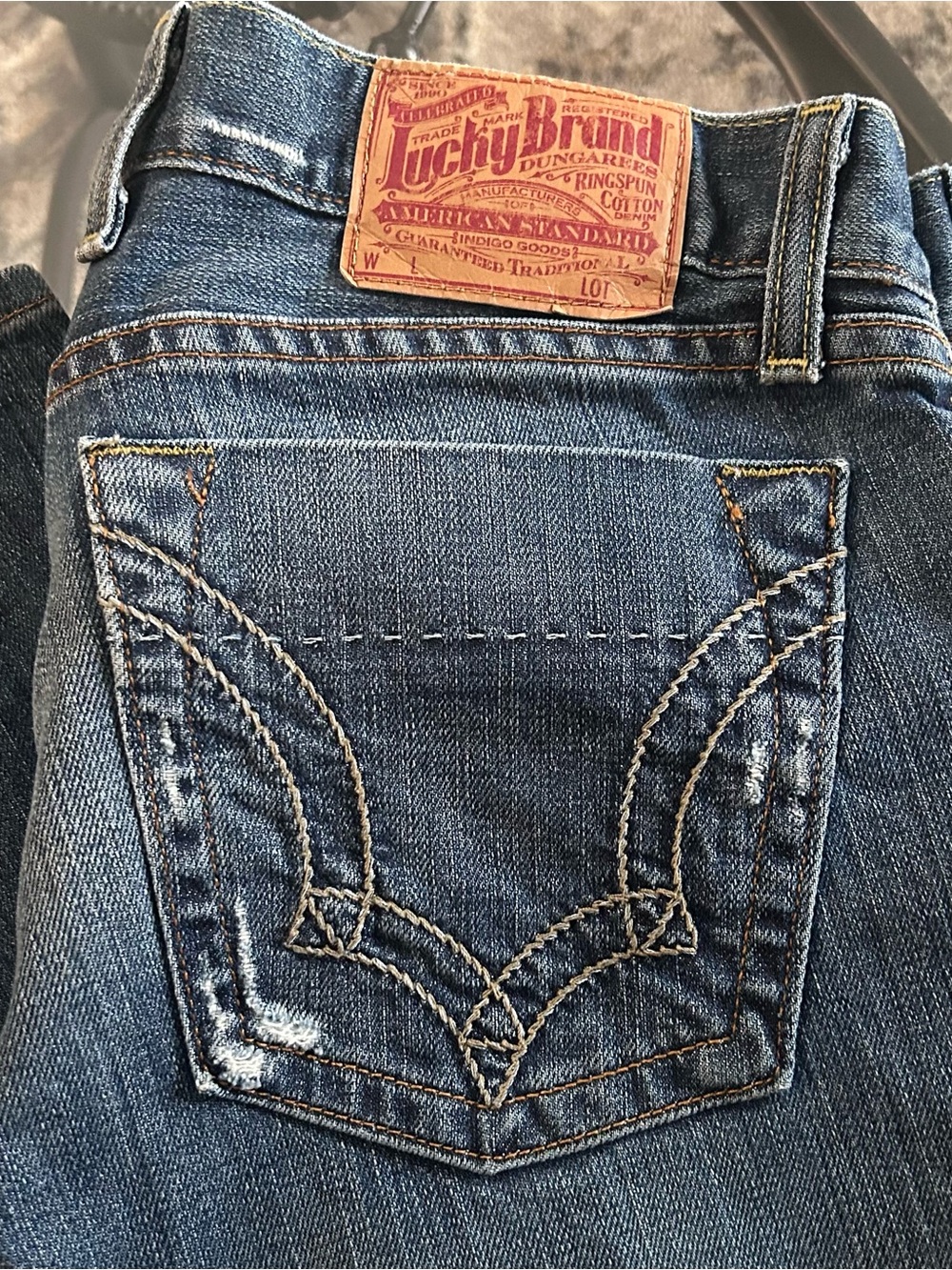 Lucky Brand “Sweat Dream” Vintage Y2K Low Rise Bootcut Button Fly Jeans